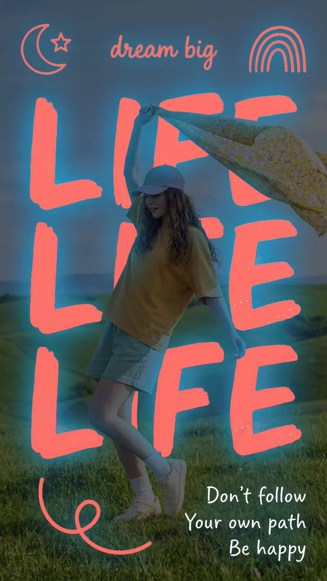 캠페인 룩북 네온 점멸 GIF